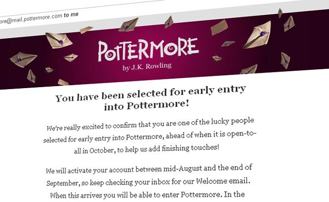 Pottermore Opens to Public